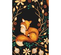 Midnight forest fox - witchy & nature inspired notebook: im praktischen a5 Format mit 100 blanko Seiten für Gedanken, Notizen, Skizzen