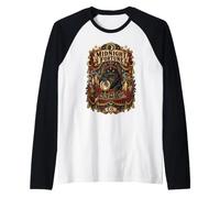 Midnight Fortune Black Cat Tarot Card Occult Theme Raglan Baseball Tee