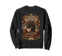 Midnight Fortune Black Cat Tarot Card Occult Theme Sweatshirt