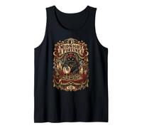 Midnight Fortune Black Cat Tarot Card Occult Theme Tank Top
