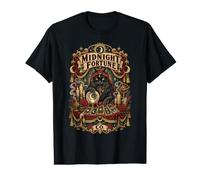 Midnight Fortune Black Cat Tarot Card Occult Theme Value Graphic T-Shirt