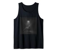 Midnight Fox Encounter - Cosmic Forest Lightbeam Scene Tank Top