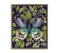 'Midnight Garden Butterfly'| Floating Frame Canvas Art