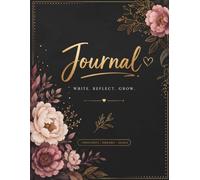 Midnight Garden Journal: Beautiful Floral Lined Notebook for Women | 120 Pages | 8.5 x 11 Inches