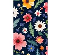 Midnight Garden Sketch Notebook: Elegant Small Floral Pattern | 5" x 8" Blank White Pages | Perfect for Drawing, Doodling, Journaling & Creative Notes