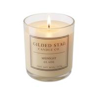 Midnight Glade Scented Soy Wax Candle - Gilded Stag Candle Co. | Woody Floral Home Fragrance Gift - Long Lasting 40 Hour Burn Time - 30 lass Jar