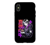 Midnight Gothic Anime Girl With Cute Bat Case for iPhone X/XS