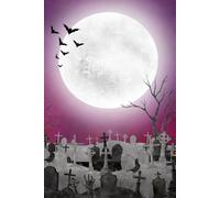 Midnight Graveyard Journal: Purple Full Moon Notebook for Spooky Thoughts & Dark Aesthetics