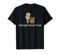 Midnight Honky Tonk Vintage Western Country Music Tee Gift T-Shirt