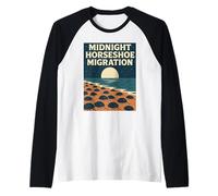 Midnight Horseshoe Shirt Crab Migration Full Moon Delaware Raglan Baseball Tee