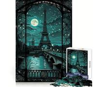 Midnight in Paris France Jigsaw Puzzles for Adults 1000 Pieces Leisure Game Nice Thick Fun Activity (50x75cm)