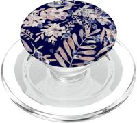 Midnight Indigo Eucalyptus & Blueberry Botanical PopSockets PopGrip for MagSafe