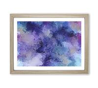 Midnight Joy In Abstract Modern Art Framed Print | A4 Oak Framed Wall Art | Ready to Hang | Abstract Fantasy Picture | Living Room Bedroom Lounge Office
