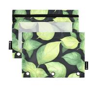 Midnight Leaf Binder Pouches 3 Hole Punch Binder for 3 Rings Folder with Binder Holes for Student Stationery Supplies