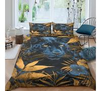 Midnight Lion Duvet Cover 3D Microfiber Student Bedroom Set