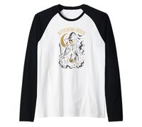 Midnight Magic Halloween Witch Gothic Moon Spooky Dark Fall Raglan Baseball Tee
