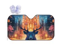 Midnight Magic Printed Car Front Glass Sun Shades Heat Sun Cover Universal Windscreen Sunshades For Vehicle Automotive Hatchbacks 70x130cm