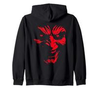 Midnight Man Horror Story Creepy Urban Legend Face Zip Hoodie