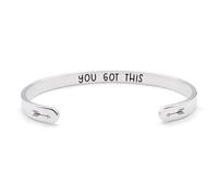 MIDNIGHT MANTRA 'You Got This' Inspirational Bracelet for Women, Personalized Gift, Cuff Bracelet Engraved Birthday Bangle Bracelet, Breast Cancer Gift, Secret Message Bracelet, Positive Message Gift
