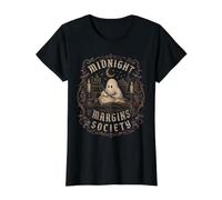 Midnight Margins Society Ghost Writer Book Lover Value Graphic T-Shirt, Women, Black, XL