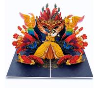 Midnight Masquerade Pop-Up Anniversary Card for Wife, Husband & Couples, Romantic 3D Wedding Anniversary Keepsake Greeting Card with Envelope