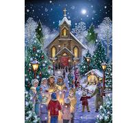 Midnight Mass Boxed Christmas Cards - 15 Cards & 16 Foil Lined Envelopes