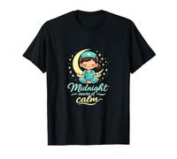 Midnight Master of Calm Nurse Night Shift Design T-Shirt