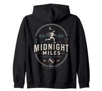 Midnight Miles Social Club Night Run Music Runner Zip Hoodie