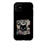 Midnight Mischief Black Cat Grunge Punk Design Case for iPhone 11