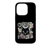 Midnight Mischief Black Cat Grunge Punk Design Case for iPhone 14 Pro