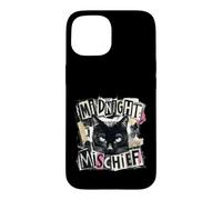 Midnight Mischief Black Cat Grunge Punk Design Case for iPhone 15