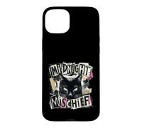 Midnight Mischief Black Cat Grunge Punk Design Case for iPhone 15 Plus