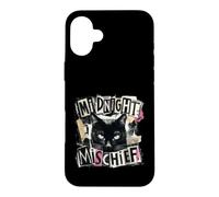Midnight Mischief Black Cat Grunge Punk Design Case for iPhone 16 Plus
