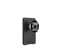 Midnight Mischief Black Cat Grunge Punk Design PopSockets PopWallet for MagSafe
