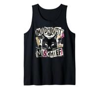 Midnight Mischief Black Cat Grunge Punk Design Tank Top
