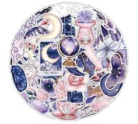 Midnight Moon Stickers, 100Pcs Aesthetic Magic Planet Sticker, Cool Funny Stickers for Laptop, Hydroflask, Skateboard,Scrapbooks and DIY Craft Decoration