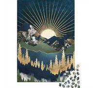 Midnight Mountains 1000-Piece Puzzle for Adults, 52x38cm/1000pcs, White Pieces for Organised Sorting; for An Enjoyable Break at The Table