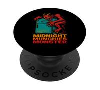 Midnight Munchies Monster | Foodie Demon Horror PopSockets Adhesive PopGrip