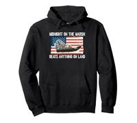 Midnight On The Marsh Beats Anything On Land Airboat Swamp Pullover Hoodie