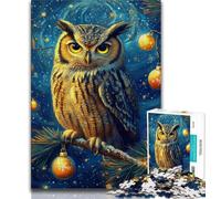Midnight Owl Jigsaw Puzzles for Teenagers,Help The Brain Exercise Addictive Toys to Cultivate Patience A Work of Art 38x26cm