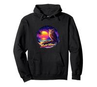 Midnight Owl Tropical Sunset Pullover Hoodie