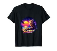 Midnight Owl Tropical Sunset T-Shirt