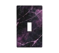 Midnight Plum Marble Light Switch Cover Decorative Single Toggle 1 Gang Wall Plate for Kitchen Farmhouse Bedroom Bathroom Art Decor