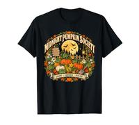 Midnight Pumpkin Society Grow Gather Haunt Autumn Humor Value Graphic T-Shirt