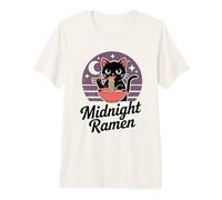 Midnight Ramen Kawaii Black Cat Noodle Lover Premium T-Shirt
