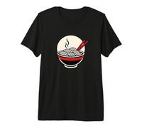 Midnight Ramen Minimalist Japanese Illustration Premium T-Shirt