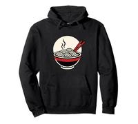 Midnight Ramen Minimalist Japanese Illustration Pullover Hoodie