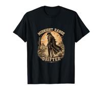 Midnight Range Drifter Western Cowboy Desert Vintage Art T-Shirt