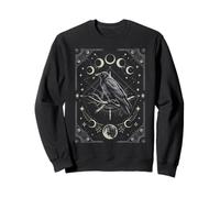 Midnight Raven & Crow Mystic Witchcraft Design Sweatshirt
