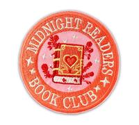 Midnight Readers Book Club Patch 3 Inches Funny One More Chapter, Book Lover, Iron On/Sew On Embroidery Fabric Applique Morale Patches Reading Bookish for Backpack Vest Hat Dog Harness Gifts Mom Dad